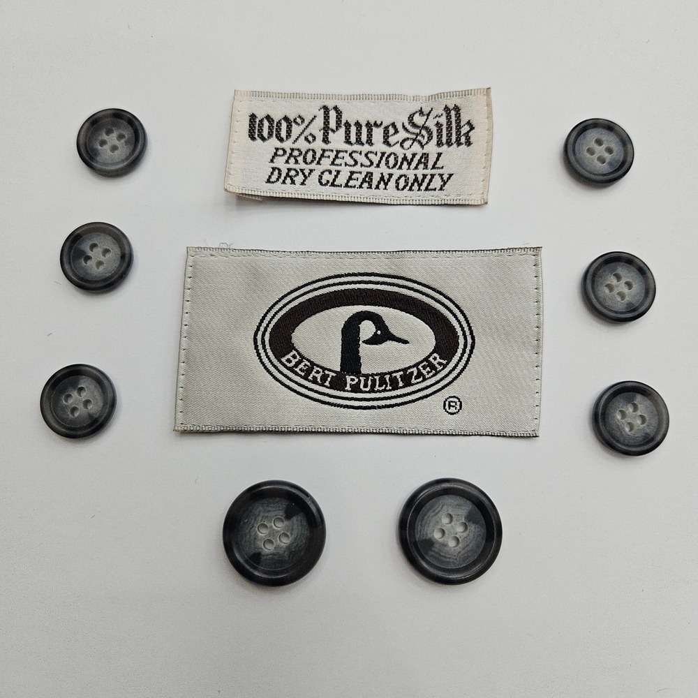 Bert Pulitzer Grey Swirl Suit Blazer Replacement Buttons Marbled Set of 8 Sewing